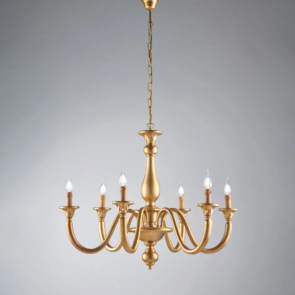 ثريا خشبية إيطالية الصنع لتزيين الديكور الداخلي - سيينا Viadurini