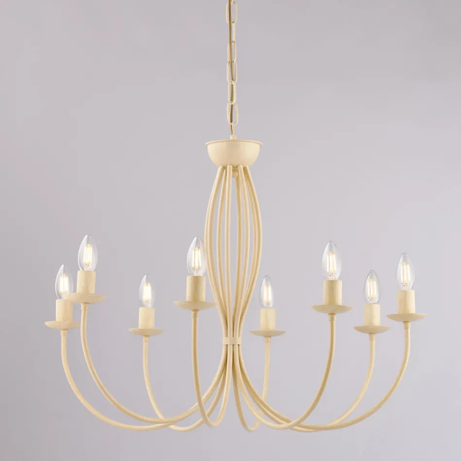 ثريا معدنية بيضاء لإضاءة المساحات الأنيقة – روكيا Viadurini