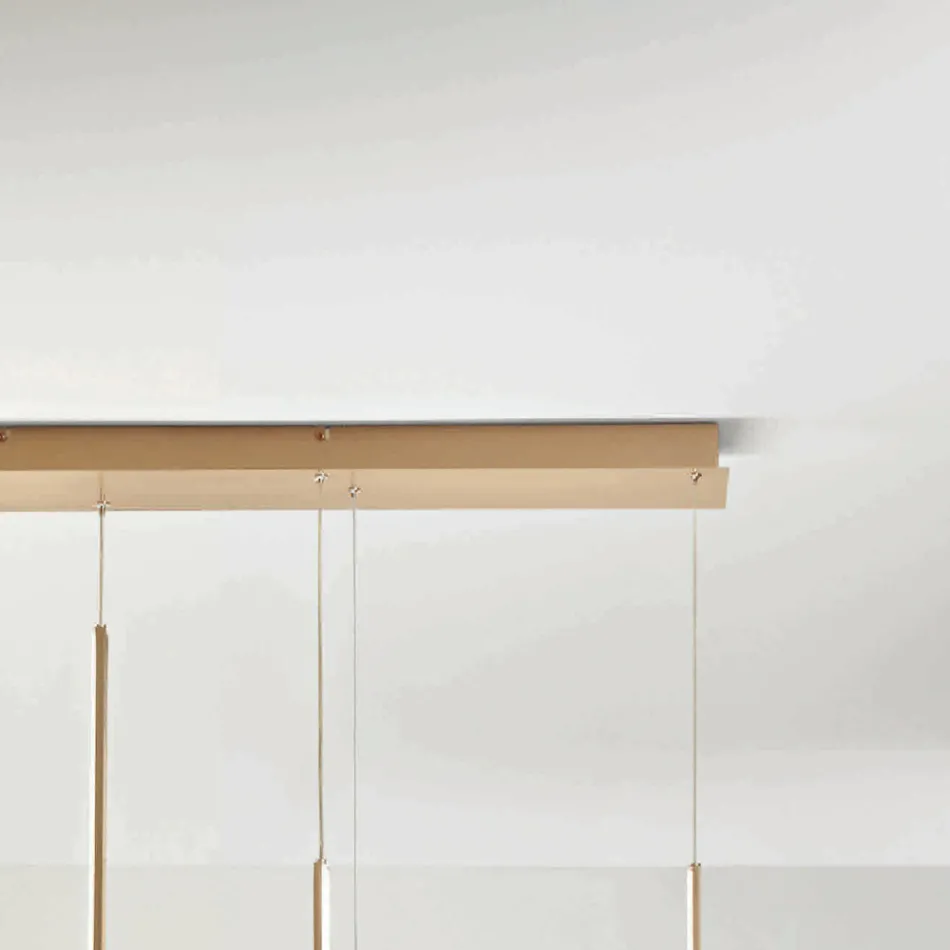 ثريا معدنية مع ملحق قابل للإزالة من الزجاج الحبيبي - كاتالبا Viadurini