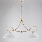 إكليس: ثريا من المعدن والسيراميك الأبيض للديكورات الداخلية الأنيقة. Viadurini