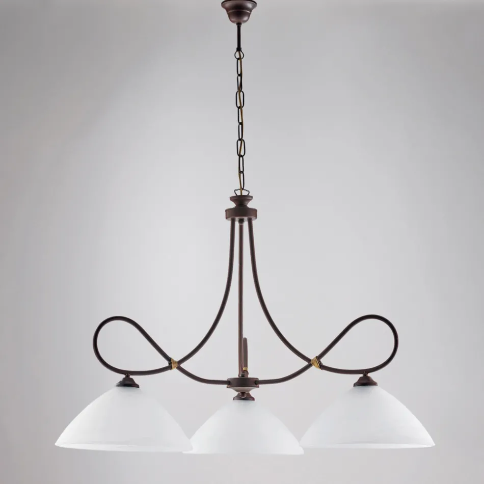 ثريا من المعدن والسيراميك الأبيض لإضفاء لمسة جمالية على ديكور منزلك - إكليس Viadurini