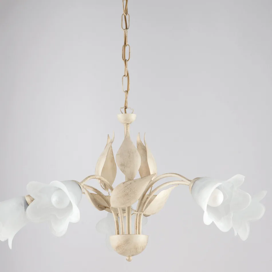 ثريا من المعدن والزجاج لإضاءة المساحات الداخلية الراقية - سيريو Viadurini