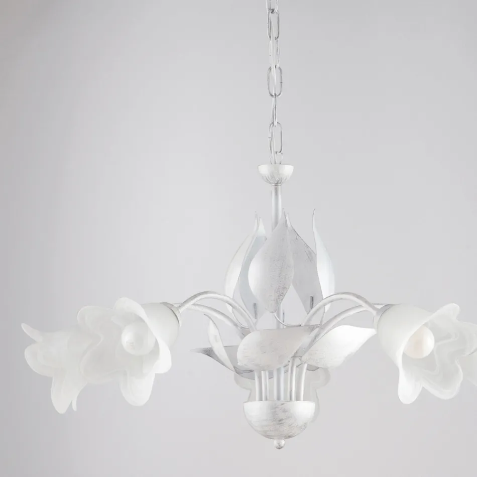 ثريا من المعدن والزجاج لإضاءة المساحات الداخلية الراقية - سيريو Viadurini