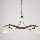 ثريا زجاجية معدنية بإضاءة مزدوجة للإضاءة الداخلية - موسكا Viadurini