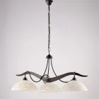 ثريا زجاجية معدنية بثلاثة مصابيح للإضاءة الداخلية - موسكا Viadurini