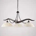 ثريا زجاجية معدنية بثلاثة مصابيح للإضاءة الداخلية - موسكا Viadurini