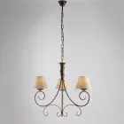 ثريا زجاجية ومعدنية ثنائية الإضاءة للمساحات الأنيقة – دراكو Viadurini