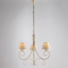 ثريا زجاجية ومعدنية ثنائية الإضاءة للمساحات الأنيقة – دراكو Viadurini