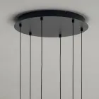 ثريا زجاجية منفوخة ملونة ومزخرفة بالبالوتون - جنية Viadurini