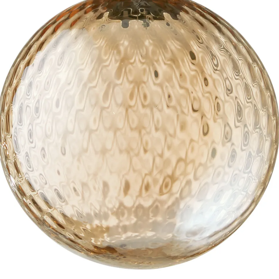 ثريا زجاجية منفوخة ملونة ومزخرفة بالبالوتون - جنية Viadurini