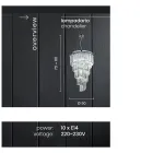 ثريا كلاسيكية فاخرة من المعدن المطلي بالكروم والكريستال المقطوع - لامبرت Viadurini