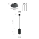 ثريا حديثة من الألومنيوم المطلي بالمسحوق مع كابل قابل للتعديل - بوكسوس Viadurini