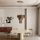 فيليس - ثريا زجاجية حديثة بتصميم أنيق مصنوعة في إيطاليا Viadurini