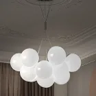 ثريا زجاجية فينيسية حديثة منفوخة يدويًا - سنو Viadurini