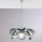 ثريا معدنية بيضاء بتصميم ريفي أنيق لإضفاء لمسة جمالية على الديكور – سي Viadurini