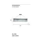 ثريا كلاسيكية فاخرة معلقة مصنوعة من المعدن والكريستال المقطوع - زولاندو Viadurini