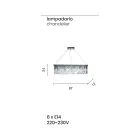 ثريا كلاسيكية فاخرة معلقة مصنوعة من المعدن والكريستال المقطوع - زولاندو Viadurini