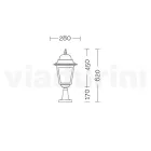 فانوس خارجي من الألومنيوم والزجاج المصقول بالرمل، صنع في إيطاليا - الخيميائي Viadurini