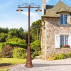 عمود إنارة بإضاءة عتيقة من الألومنيوم والنحاس، صنع في إيطاليا - أديلا Viadurini