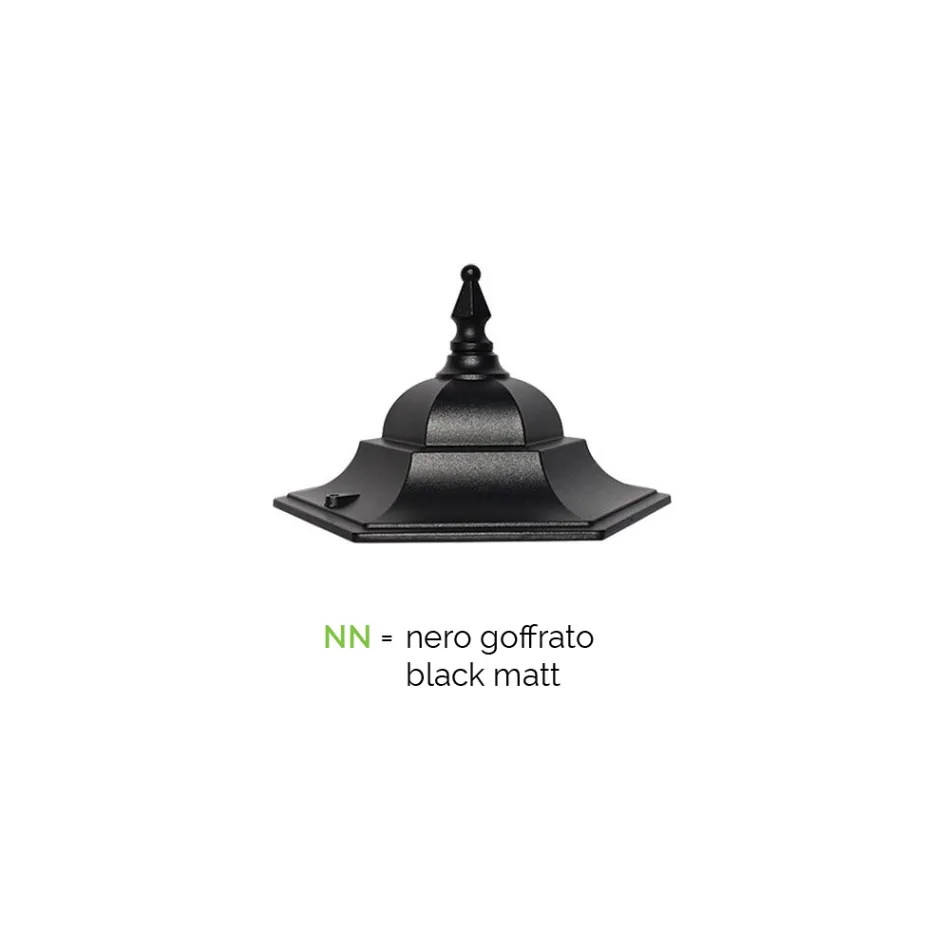 عمود إنارة من الألمنيوم والزجاج، صنع في إيطاليا، عتيق - جانيرا Viadurini