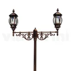 عمود إنارة من 2 مصباح على الطراز العتيق مصنوع من الألومنيوم، صنع في إيطاليا - ليونا Viadurini