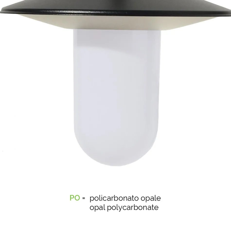 عمود إنارة بثلاث مصابيح على الطراز العتيق باللون الرمادي من الألومنيوم، صنع في إيطاليا - بيلين Viadurini