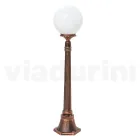 مصباح شارع بارتفاع 110 سم مصنوع من الأكريليك الأسود والألمنيوم، صنع في إيطاليا - Trovanero Viadurini