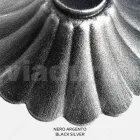 مصباح شارع بارتفاع 145 سم مصنوع من الأكريليك الأسود والألمنيوم، صنع في إيطاليا - Trovanero Viadurini