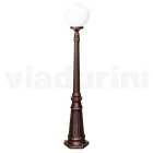 مصباح شارع بارتفاع 145 سم مصنوع من الأكريليك الأسود والألمنيوم، صنع في إيطاليا - Trovanero Viadurini