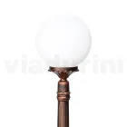 مصباح شارع مرتفع 145 سم مصنوع من الأكريليك الأسود والألمنيوم في إيطاليا - Trovanero Viadurini