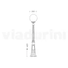 مصباح شارع بارتفاع 145 سم مصنوع من الأكريليك الأسود والألمنيوم، صنع في إيطاليا - Trovanero Viadurini