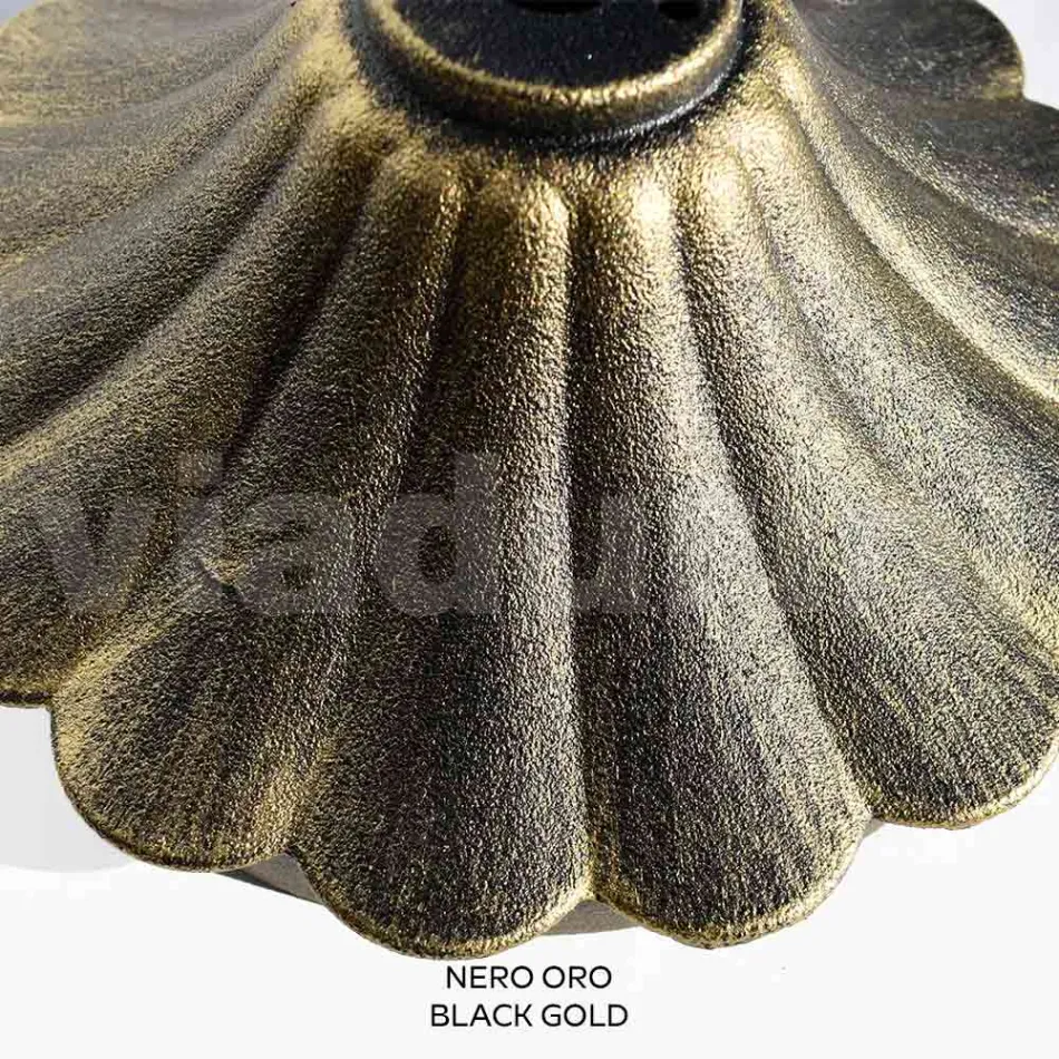 مصباح شارع مرتفع 200 سم مصنوع من الأكريليك الأسود والألمنيوم صنع في إيطاليا - Trovanero Viadurini