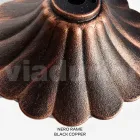 مصباح شارع بارتفاع 212 سم مصنوع من الأكريليك الأسود والألمنيوم، صنع في إيطاليا - Trovanero Viadurini