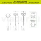 مصباح حديقة بطول 215 سم من الزجاج و5 تشطيبات من الألومنيوم - بيناكو Viadurini