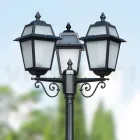 عمود إنارة للحديقة بارتفاع ٢١٩ سم مصنوع من الألومنيوم الرمادي والزجاج المصقول بالرمل - إلريك Viadurini