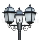 عمود إنارة للحديقة بارتفاع ٢١٩ سم مصنوع من الألومنيوم الرمادي والزجاج المصقول بالرمل - إلريك Viadurini