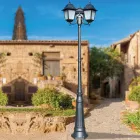 مصباح شارع بارتفاع 238 سم مصنوع من زجاج أنثراسايت وألومنيوم، صنع في إيطاليا - Scintilla Viadurini