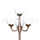 مصباح شارع بارتفاع 270 سم مصنوع من الأكريليك الأسود والألومنيوم، صنع في إيطاليا - Trovanero Viadurini