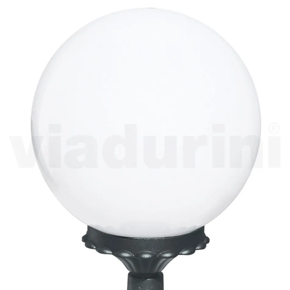 مصباح شارع بارتفاع 47 سم مصنوع من الأكريليك والألمنيوم الرمادي الداكن، صنع في إيطاليا - Trovaantracite Viadurini