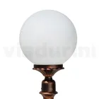 مصباح شارع بارتفاع 69 سم مصنوع من الأكريليك الأسود والألمنيوم، صنع في إيطاليا - Trovanero Viadurini