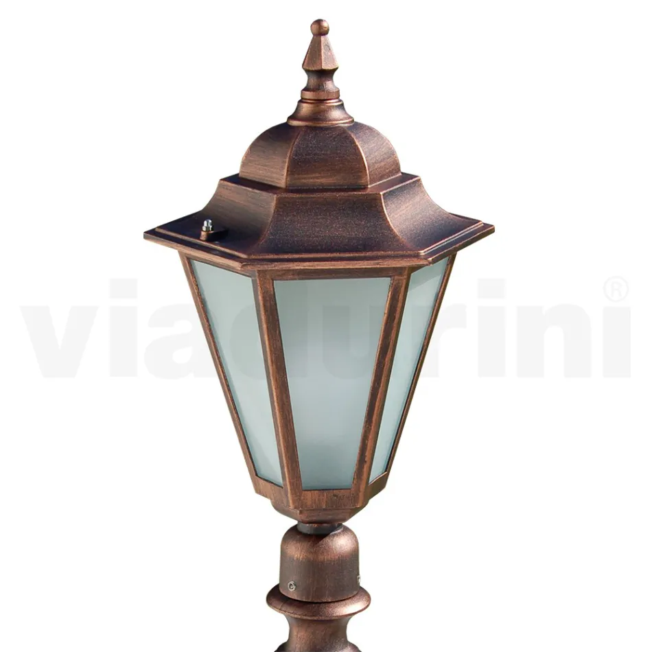 مصباح حديقة بطول 79 سم من الزجاج و5 تشطيبات من الألومنيوم - بيناكو Viadurini