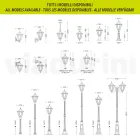 مصباح حديقة بطول 79 سم من الزجاج و5 تشطيبات من الألومنيوم - بيناكو Viadurini