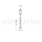 مصباح خارجي منخفض من الألومنيوم بلون أنثراسايت، صنع في إيطاليا - إمبيرو Viadurini