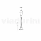 إنارة الشوارع المنخفضة للأماكن الخارجية المصنوعة من الألومنيوم في إيطاليا، كريستل Viadurini