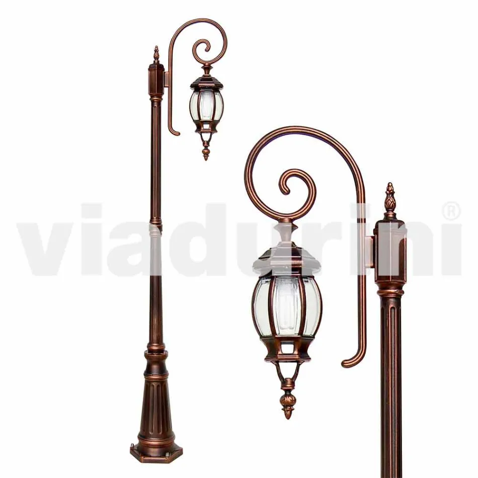 مصباح حديقة كلاسيكي من الألومنيوم من أنيكا صنع في إيطاليا Viadurini