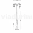 عمود إنارة خارجي كلاسيكي مصنوع من الألومنيوم المصبوب في إيطاليا، أنيكا Viadurini