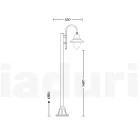 مصباح خارجي بتصميم عتيق مصنوع من الألومنيوم في إيطاليا - كاساندرا Viadurini