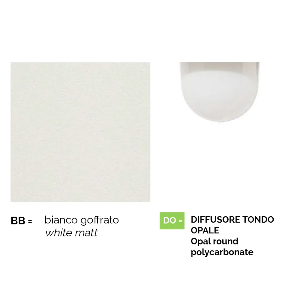 مصباح حديقة من الألومنيوم الأبيض مزود بضوء واحد، تم إنتاجه في إيطاليا، أنوسكا Viadurini