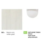 مصباح حديقة من الألومنيوم الأبيض مزود بضوء واحد، تم إنتاجه في إيطاليا، أنوسكا Viadurini