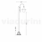 مصباح حديقة من الألومنيوم المصبوب مصنوع في إيطاليا، أنوسكا Viadurini